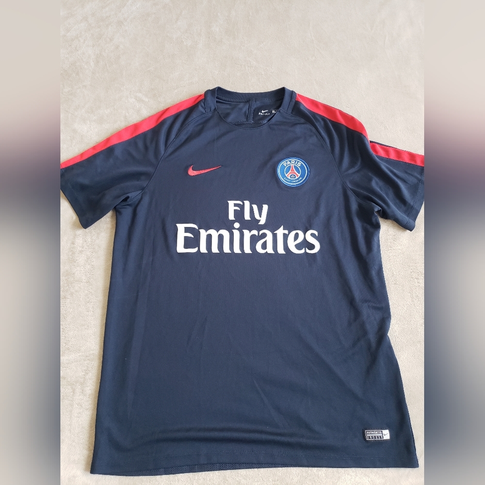 Nike PSG Paris Saint Germain France Men X Large Authentic Soccer Futbol Jersey